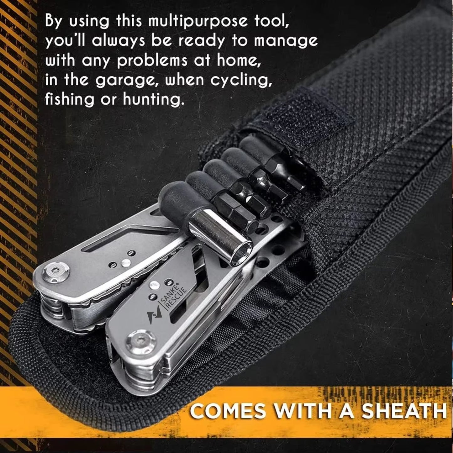 Multitool 24-In-1 Multitools Pliers with Professional Multi-Tool for Survival Camping and Hunting Gifts for Men Dad Hus Band