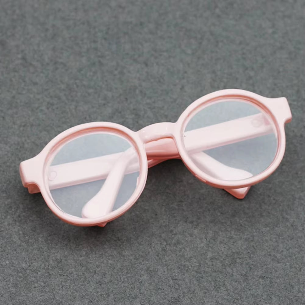 Labubu 6.5Cm Transparent Plastic Glasses for 1/8 1/6 1/3 1/4 BJD for Labubu MSD Plush for EXO Doll Sunglasses