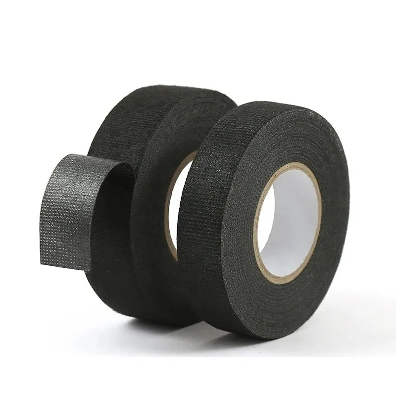 15 Meter Heat-Resistant Flame Retardant Tape Coroplast Adhesive Cloth Tape for Car Cable Harness Wiring Loom Protection