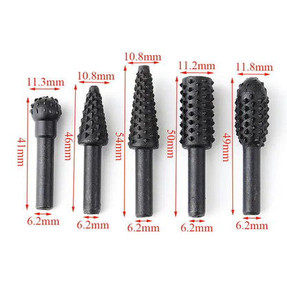 1/4'' 5PCS Drill Bit Set Cutting Tools for Woodworking Knife Wood Carving Tool Carpentry Wood Cutting Tools Workdrill Bit Set