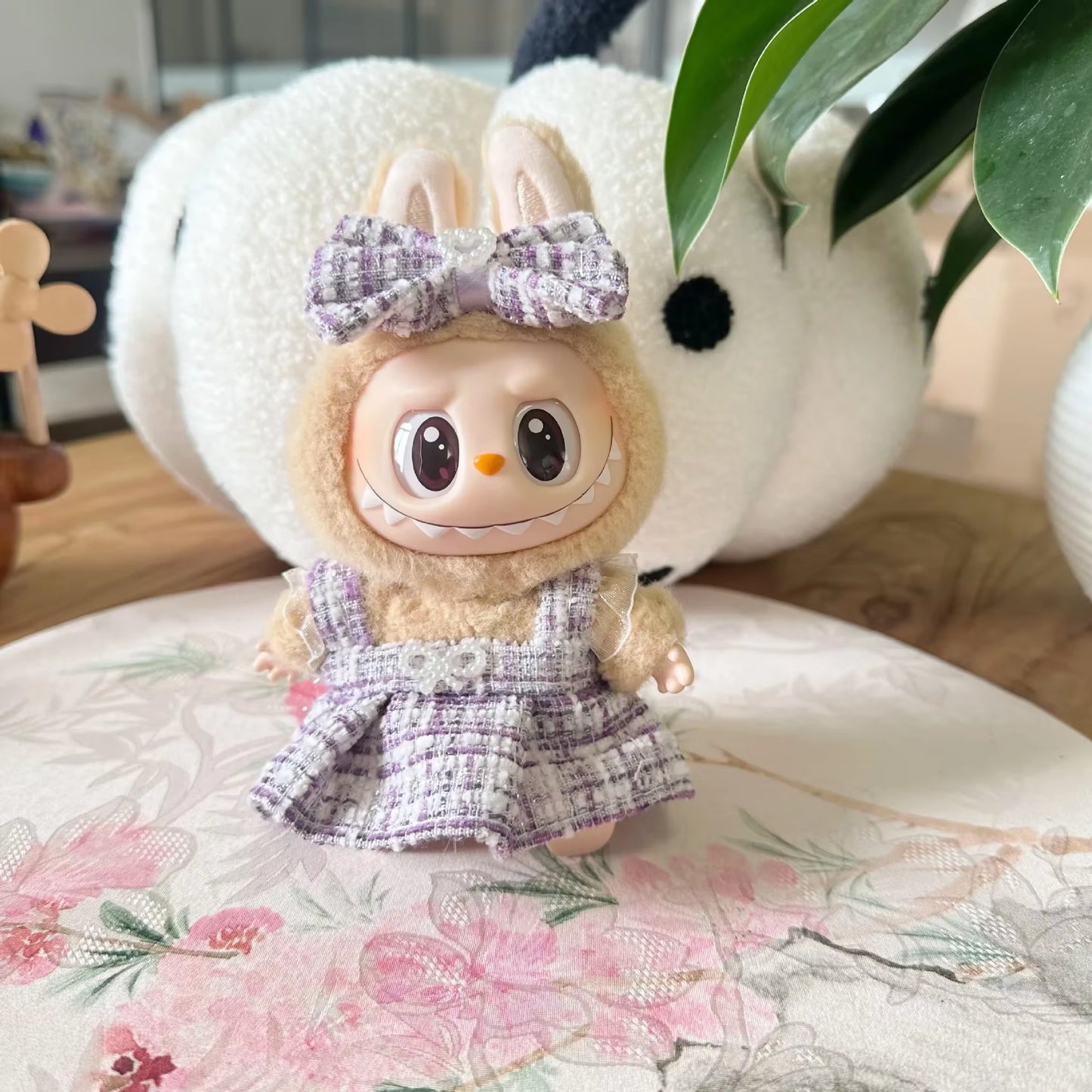 17Cm Mini Plush Doll'S Clothes Outfit Accessories for Korea Kpop Exo Labubu Idol Suit Clothing Gift，Only Clothes and No Dolls