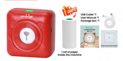7 Colors Peripage A6 304DPI Mini Photo Printer Notes Sticker Label Printing Machine Bluetooth Portable Wireless Printer Marker