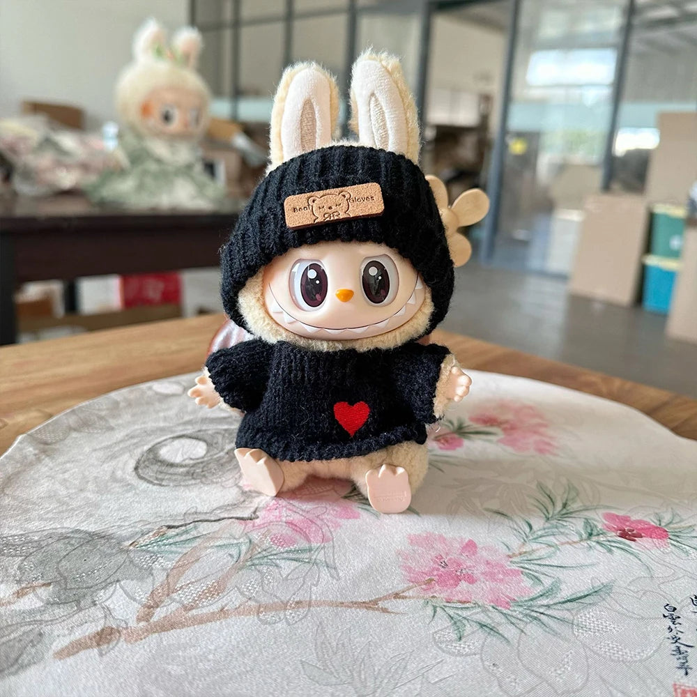 （No Shoes）Clothes for 17Cm Labubu Accessories Designer Suitable for V1 V2 V3 Labubu Pendants Cute Fashion Birthday Gift