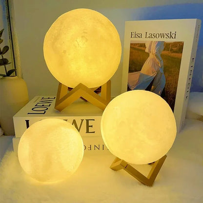 Children'S Day Hand-Painted Moon Light DIY Painted Materials Package Kindergarten Parent-Child Activities Planet Night Light