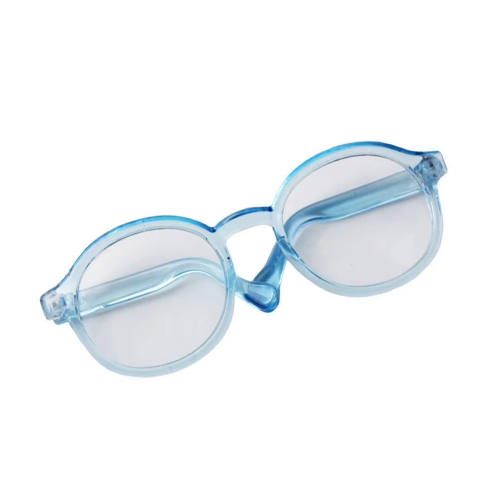 Labubu 6.5Cm Transparent Plastic Glasses for 1/8 1/6 1/3 1/4 BJD for Labubu MSD Plush for EXO Doll Sunglasses