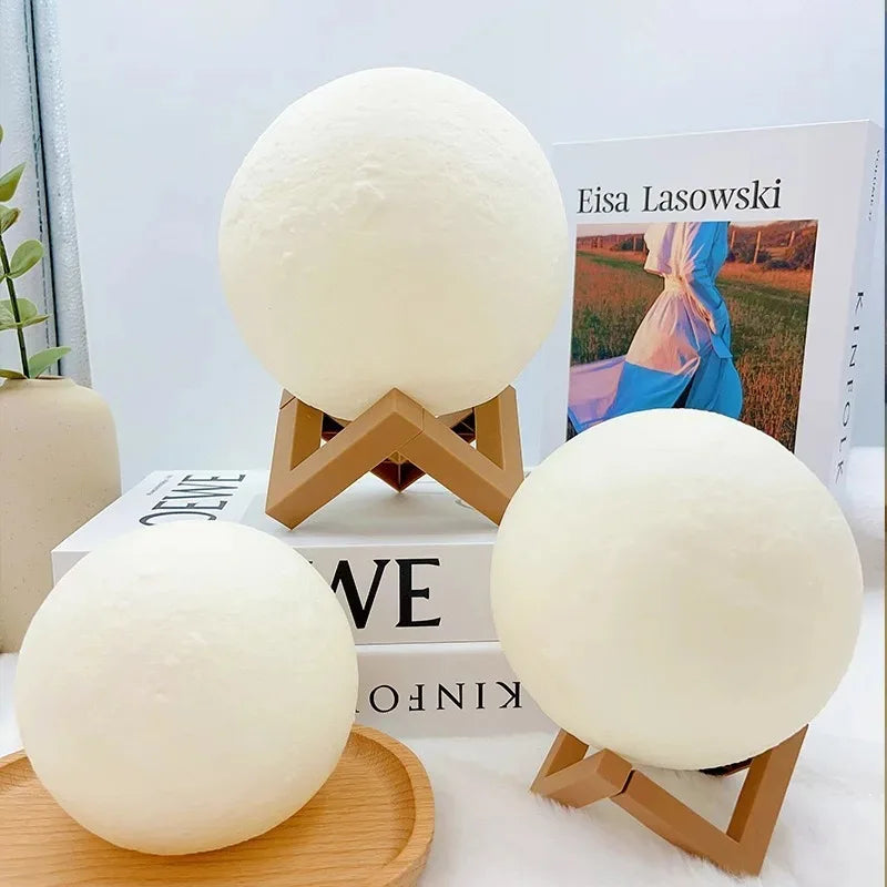 Children'S Day Hand-Painted Moon Light DIY Painted Materials Package Kindergarten Parent-Child Activities Planet Night Light