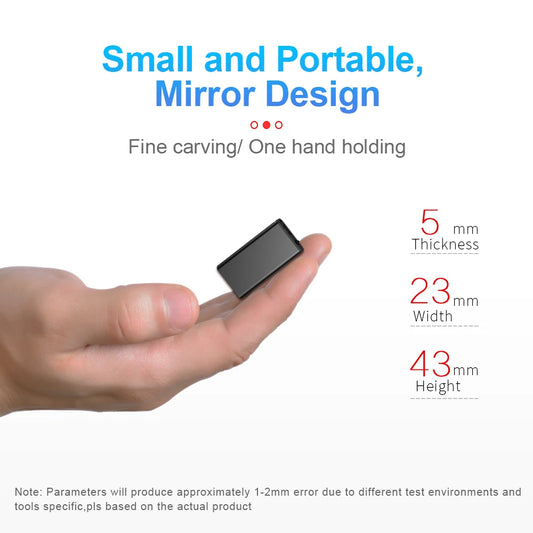 Ultra-Thin Tiny Mini Voice Recorder 4-32GB Digtal Professional Sound Activated Dictaphone Noise Reduce Record 8GB MP3 Player