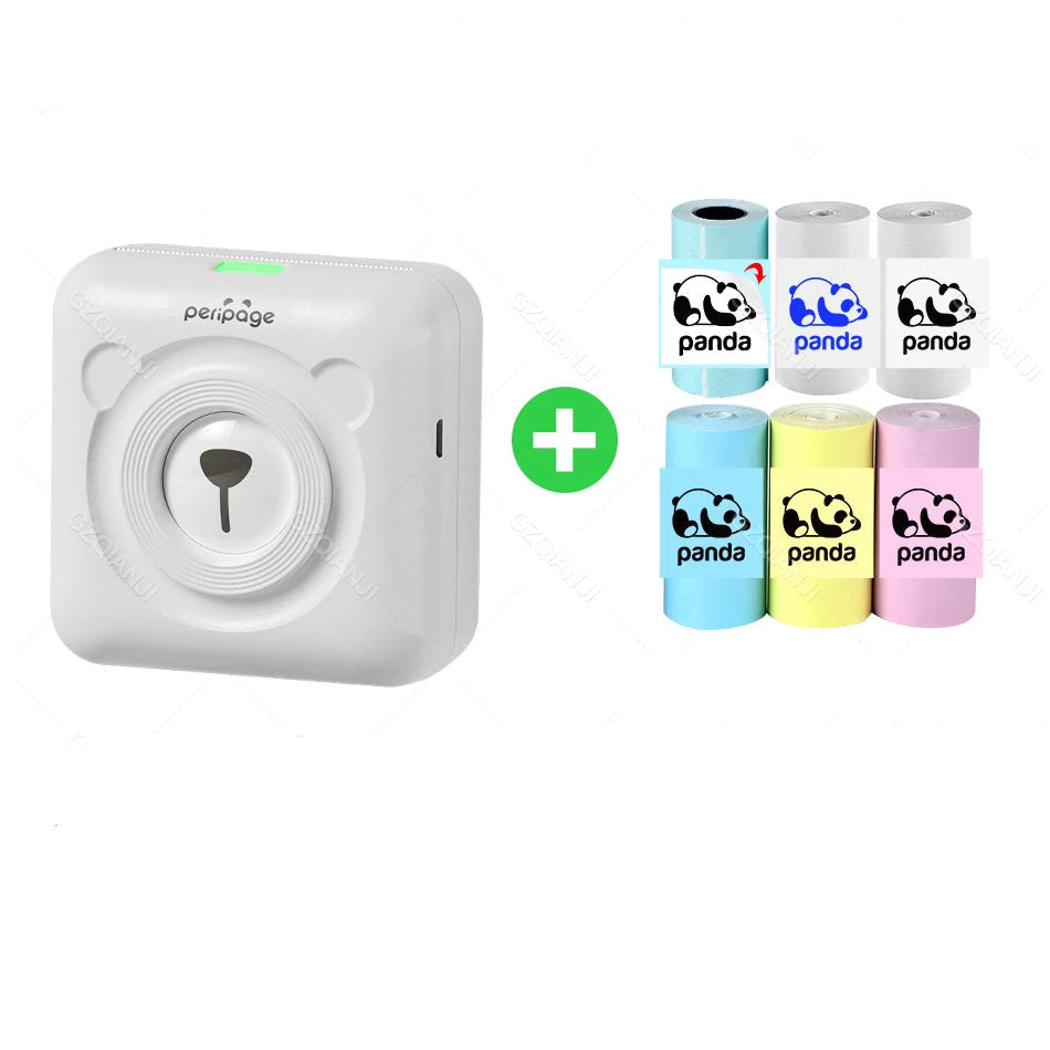 7 Colors Peripage A6 304DPI Mini Photo Printer Notes Sticker Label Printing Machine Bluetooth Portable Wireless Printer Marker