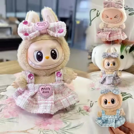 17Cm Mini Plush Doll'S Clothes Outfit Accessories for Korea Kpop Exo Labubu Idol Suit Clothing Gift，Only Clothes and No Dolls