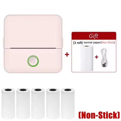 X6 Mini HD Printer Portable Sticker Label Printer Bluetooth Pocket Thermal Printer with Paper for Student Note Inkless Printing