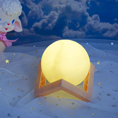 Children'S Day Hand-Painted Moon Light DIY Painted Materials Package Kindergarten Parent-Child Activities Planet Night Light