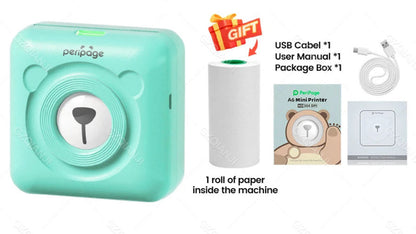 7 Colors Peripage A6 304DPI Mini Photo Printer Notes Sticker Label Printing Machine Bluetooth Portable Wireless Printer Marker
