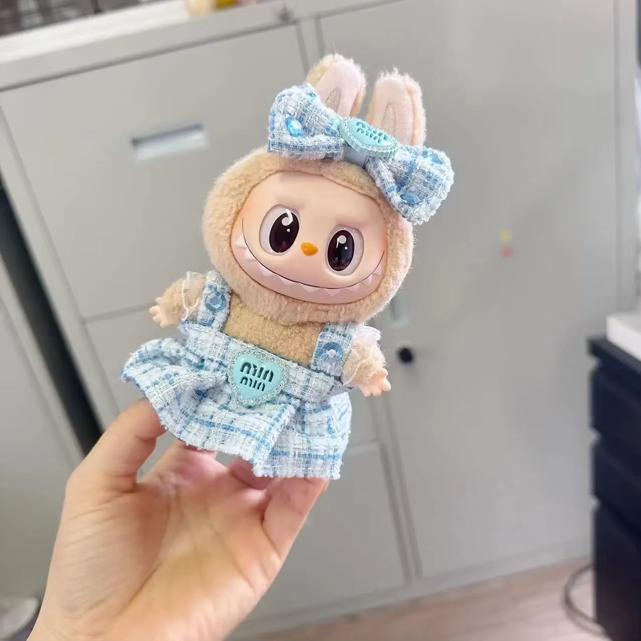 17Cm Mini Plush Doll'S Clothes Outfit Accessories for Korea Kpop Exo Labubu Idol Suit Clothing Gift，Only Clothes and No Dolls