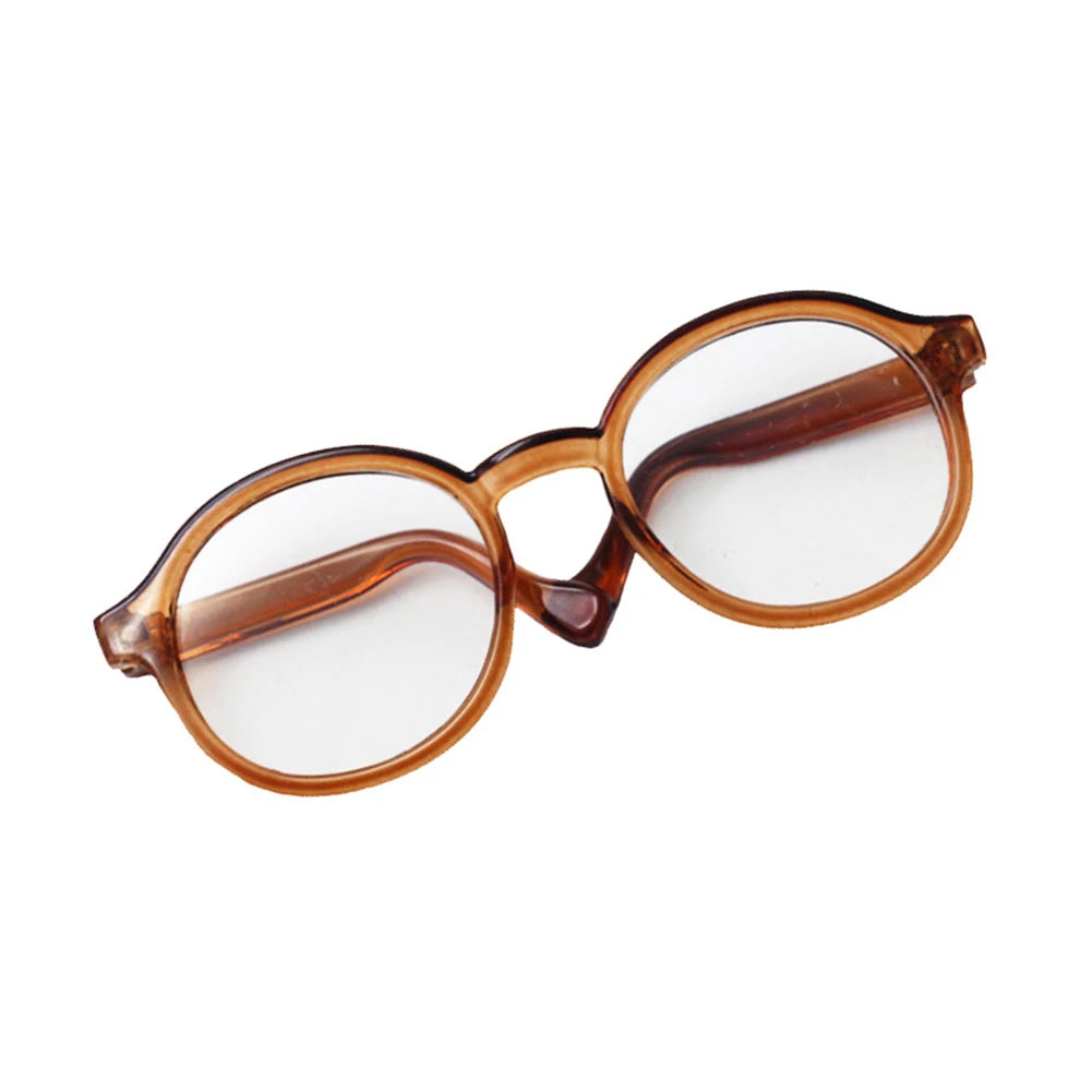 6.5Cm Transparent Plastic Glasses for 1/8 1/6 1/3 1/4 BJD for Labubu MSD SD Plush for EXO Doll Sunglasses