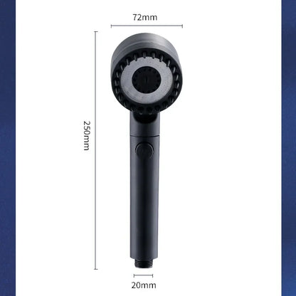 3-in-1 Filtered Shower Head | High Pressure with Massage Brush