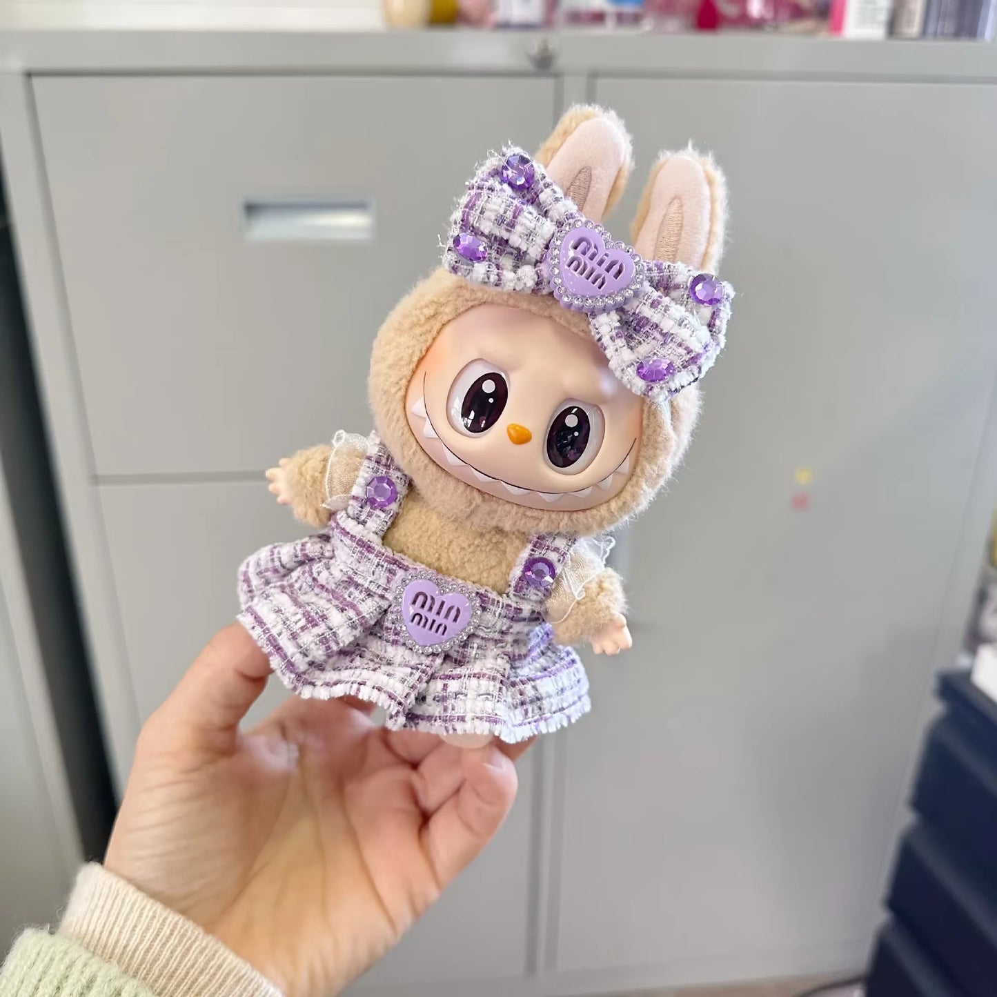 17Cm Mini Plush Doll'S Clothes Outfit Accessories for Korea Kpop Exo Labubu Idol Suit Clothing Gift，Only Clothes and No Dolls