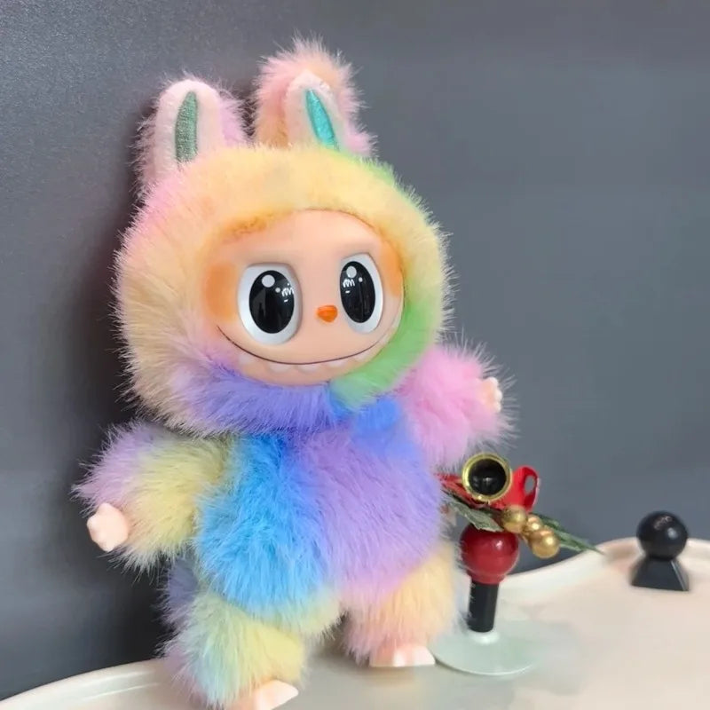 High Quality Labob-V4 Blind Box World Plush Keychain Cute Collectible Figure Mystery Monsters Macaron Surprise Anime Mystery
