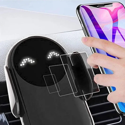 30W Auto-Clamp Infrared Wireless Car Charger | Fast Charging Mount for iPhone & Samsung
