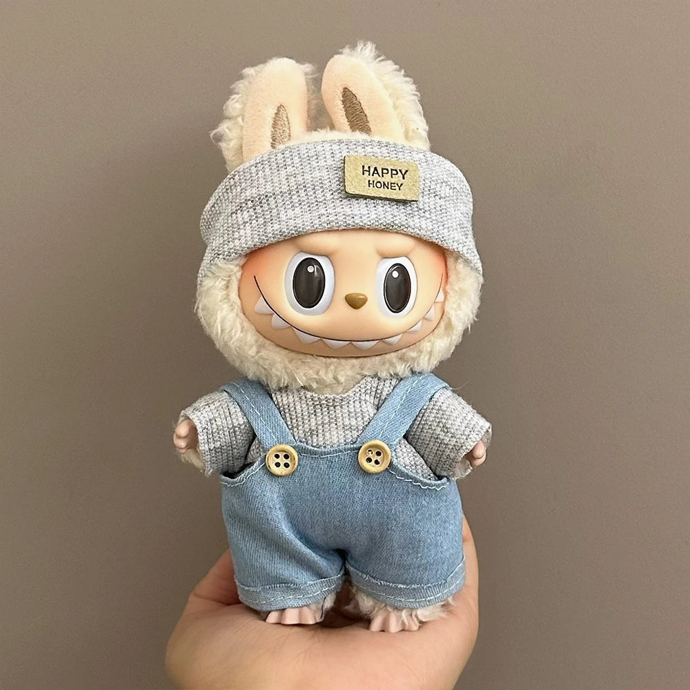 （No Shoes）Clothes for 17Cm Labubu Accessories Designer Suitable for V1 V2 V3 Labubu Pendants Cute Fashion Birthday Gift