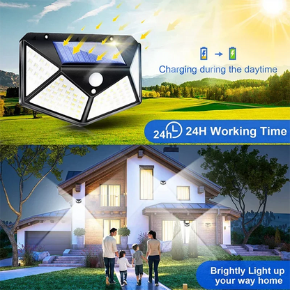 270° Solar Motion Sensor Light | Wide Angle Outdoor Security Lamp