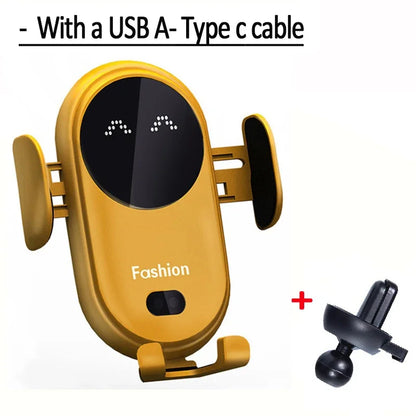 30W Auto-Clamp Infrared Wireless Car Charger | Fast Charging Mount for iPhone & Samsung