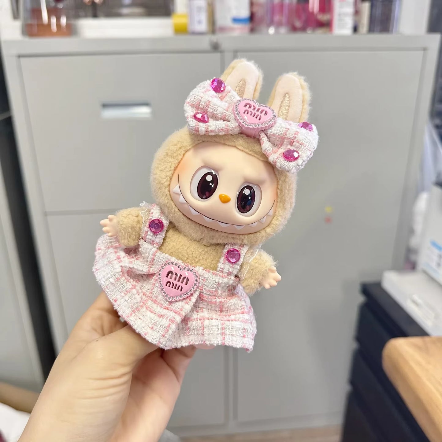 17Cm Mini Plush Doll'S Clothes Outfit Accessories for Korea Kpop Exo Labubu Idol Suit Clothing Gift，Only Clothes and No Dolls
