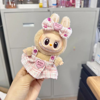 17Cm Mini Plush Doll'S Clothes Outfit Accessories for Korea Kpop Exo Labubu Idol Suit Clothing Gift，Only Clothes and No Dolls
