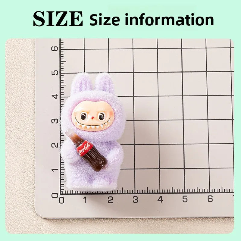 10Pcs Lovely Coke Bottle Flocked DIY Action Figure Decorative Pendant Desktop Dolls Car Ornaments Toy Christmas Gifts
