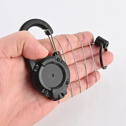 1/3Pcs Retractable Anti-Theft Wire Keychain – Elastic Buckle Rope with Easy-Pull Clip for Keys, ID, Tools & Travel