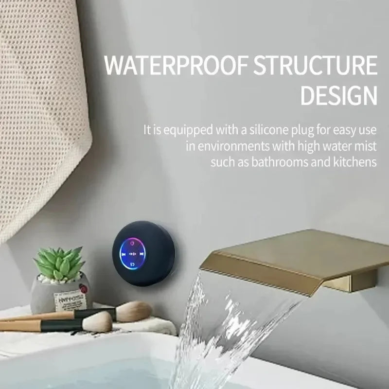 AquaPOP LED Shower Speaker | Waterproof Bluetooth Speaker with Suction Cup