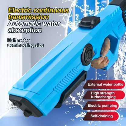 Electric Automatic Water Storage Gun Toys Portable Children Summer Beach Outdoor Fight Fantasy Spray Gun Toys Boy Kid Adult Game