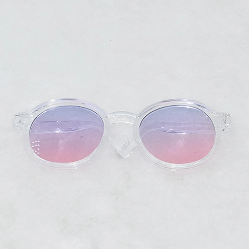 6.5Cm Transparent Plastic Glasses for 1/8 1/6 1/3 1/4 BJD for Labubu MSD SD Plush for EXO Doll Sunglasses