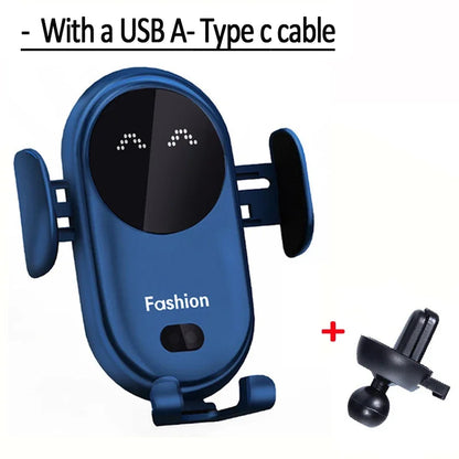 30W Auto-Clamp Infrared Wireless Car Charger | Fast Charging Mount for iPhone & Samsung