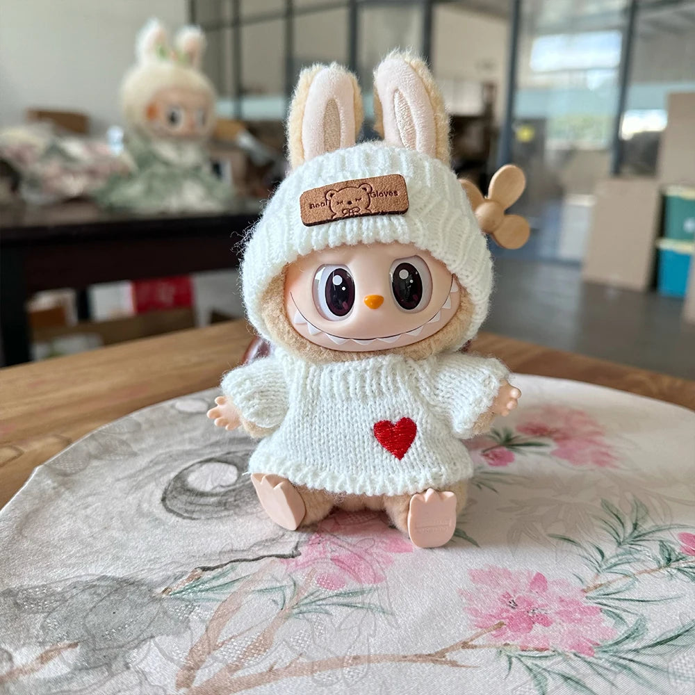（No Shoes）Clothes for 17Cm Labubu Accessories Designer Suitable for V1 V2 V3 Labubu Pendants Cute Fashion Birthday Gift