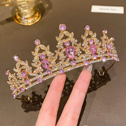 1 Large Crown Fashionable Temperament Crown Headband Sweet Wind Hair Accessory Suitable for Performances and Birthdays