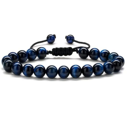 3 Style 8Mm Natural Tiger Eyes Lava Rock Protection HANDMADE Bracelet Men'S Gift