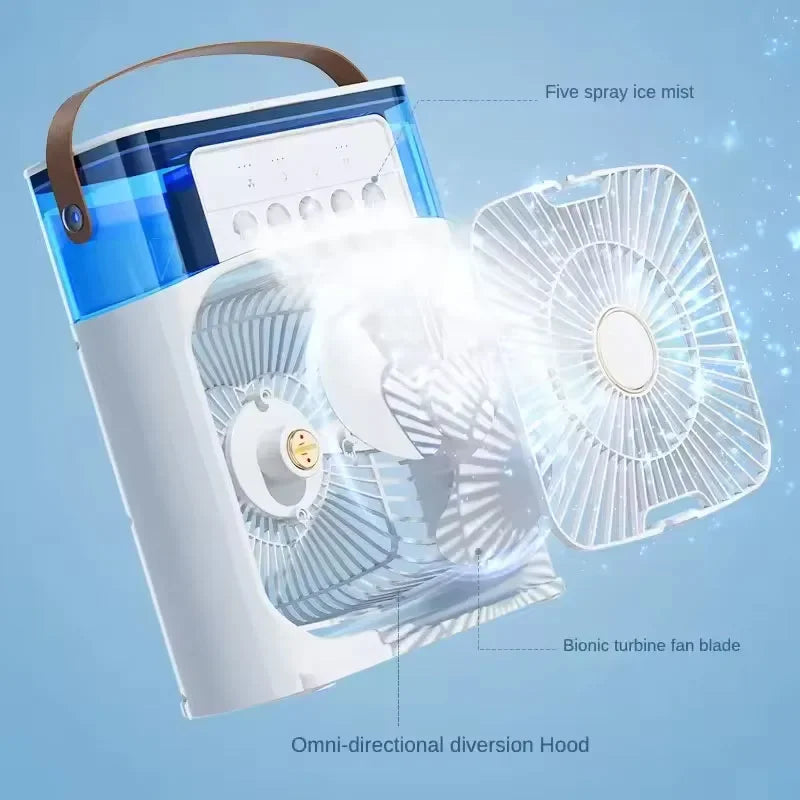 3-in-1 Personal Air Cooler | Portable Fan, Humidifier & LED Night Light
