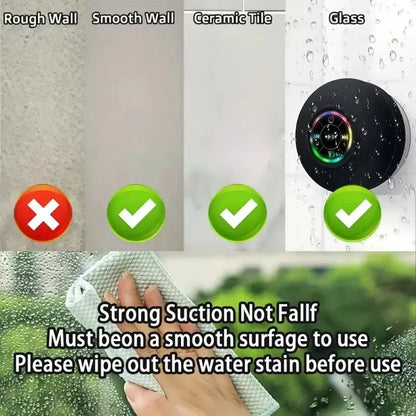 AquaPOP LED Shower Speaker | Waterproof Bluetooth Speaker with Suction Cup