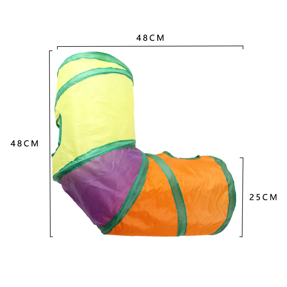 Foldable Cat Tunnel - Breathable Play Tunnel for Indoor Cats, Durable and Lightweight Design