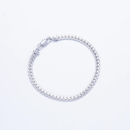 20-60Cm 5Mm Silver Color Luxury Brand Design Noble Necklace Chain for Woman Men Fashion Wedding Engagement Jewelry
