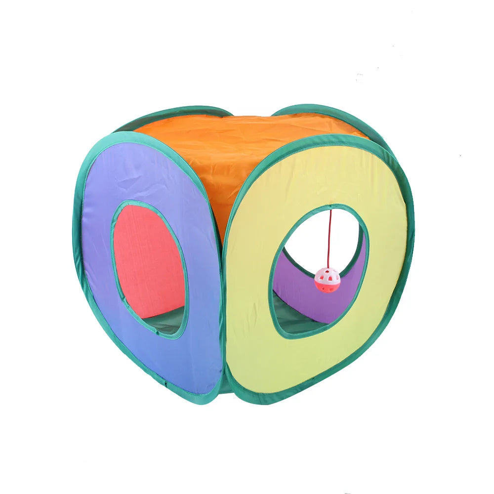 Foldable Cat Tunnel - Breathable Play Tunnel for Indoor Cats, Durable and Lightweight Design