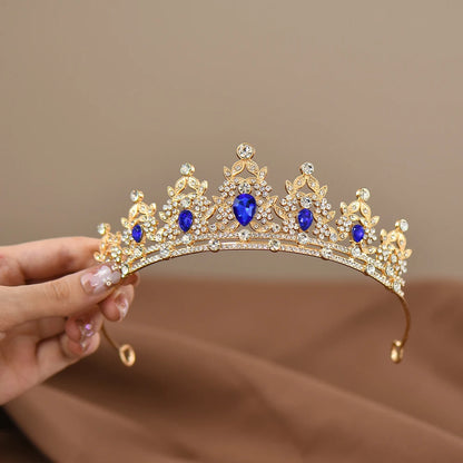 Children'S Princess Crown Crystal Tiara Girls Hair Accessories High-End Atmosphere Dance Performance Birthday Gift Crown