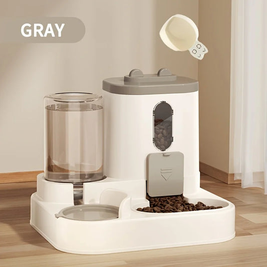 2In 1 Cat Food Dispenser Water and Food Integrated Fully Automatic Cat Food Feeding and Water Dispenser Cute Water Dispenser
