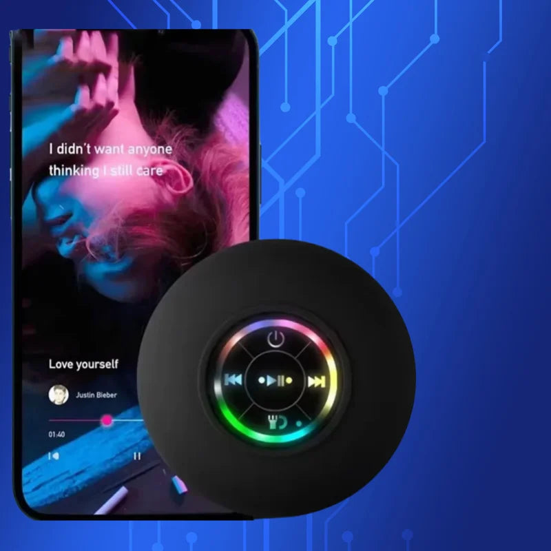 AquaPOP LED Shower Speaker | Waterproof Bluetooth Speaker with Suction Cup