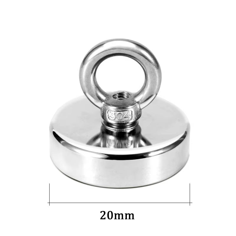 Super Strong Neodymium Fishing Magnets Heavy Duty Imanes Magnet with Countersunk Hole Eyebolt for Salvage Magnetic Fishing