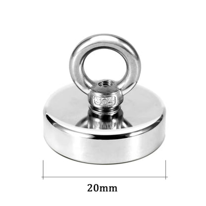 Super Strong Neodymium Fishing Magnets Heavy Duty Imanes Magnet with Countersunk Hole Eyebolt for Salvage Magnetic Fishing