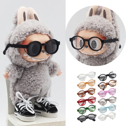 6.5Cm Transparent Plastic Glasses for 1/8 1/6 1/3 1/4 BJD for Labubu MSD SD Plush for EXO Doll Sunglasses