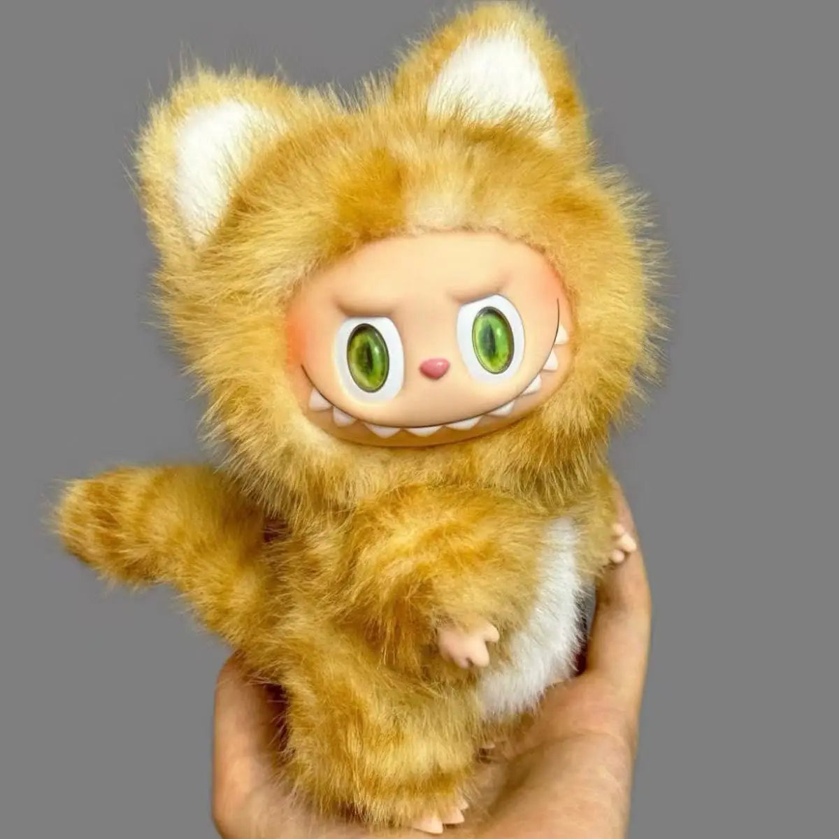 Fashionable Mini Plush Doll with Cute Furry Cat Clothes for Labubu Doll Clothes Accessories Gift Doll Accessories