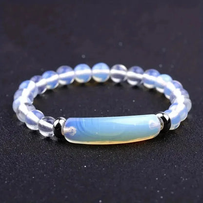 1Pc Healing Handmade Stone Bracelet Turquoise Natural Malachite Gemstone Crystal Rough Bracelet Body Energy Yoga