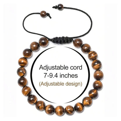 3 Style 8Mm Natural Tiger Eyes Lava Rock Protection HANDMADE Bracelet Men'S Gift